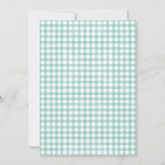 Mint Gingham Hoe goed ken je het douchespel Kaart (Achterkant)