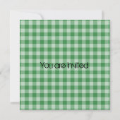 Mint Gingham Plaid-Baby shower Kaart (Voorkant)