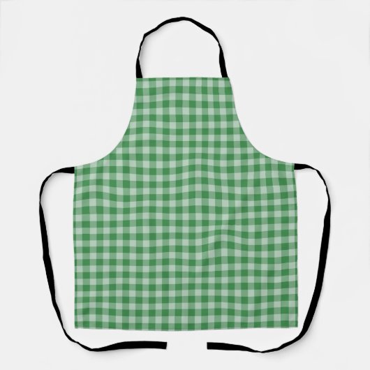 Mint Gingham Stripes Schort (Voorkant)