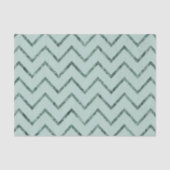 Mint Glam Chevron zigzag strepen Tissuepapier (Voorkant)