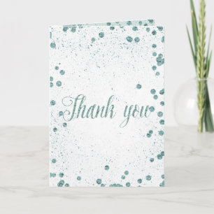 Mint Glam Confetti Stippen Bedankt