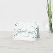 Mint Glam Confetti Stippen Bedankt (Voorkant)