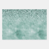 Mint Glam Glitter Inpakpapier Vel (Voorkant)