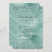 Mint Glam Glitter Kaart (Voorkant / Achterkant)