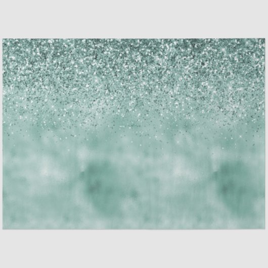 Mint Glam Glitter Tissuepapier (Voorkant)