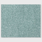 Mint Glam Glitz Glitter Cadeaupapier (Vlak)