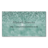  Mint Glam Glitz Glitter Magnetisch Visitekaartje (Voorkant)