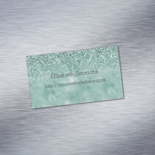  Mint Glam Glitz Glitter Magnetisch Visitekaartje (Voorbeeld)
