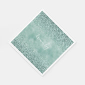 Mint Glam Glitz Glitter Servet (Hoek)