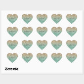 Mint Glam Gold Sparkle Glitter Hart Sticker (Vel)