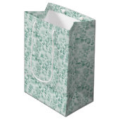 Mint Glam Leopard Print Medium Cadeauzakje (Voorkant Gekanteld)