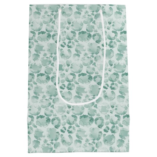 Mint Glam Leopard Print Medium Cadeauzakje (Achterkant)