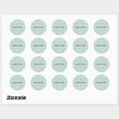 Mint Glam Leopard Print Ronde Sticker (Vel)