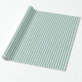 Mint Glam Stripes Cadeaupapier (Uitgerold)