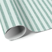 Mint Glam Stripes Cadeaupapier (Rol Hoek)
