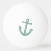Mint Glitter Anchor Pingpongbal (Achterkant)