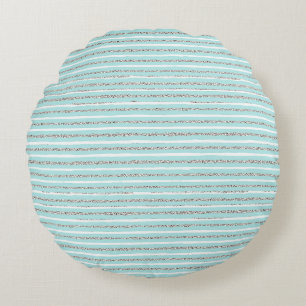 Mint Glitter Effect Stripe Patroon Rond Kussen