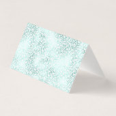 Mint Glitter Glam Leopard Print Dank u Kaart (Achterkant)