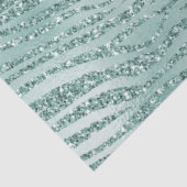 Mint Glitter Glitzy Sparkle Zebra Print Tissuepapier (Detail)