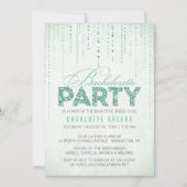 Mint Glitter Kijk Bachelorette Kaart (Voorkant)