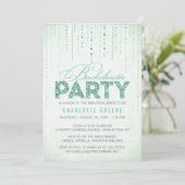 Mint Glitter Kijk Bachelorette Kaart (Staand voorkant)