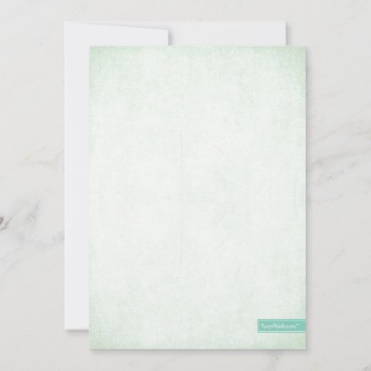 Mint Glitter Kijk Bachelorette Kaart (Achterkant)