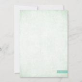 Mint Glitter look Sweet 16 (zestien) Party Kaart (Achterkant)