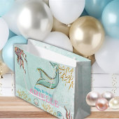 Mint Glitter Mermaid tail under the sea Treats Groot Cadeauzakje