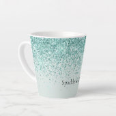 Mint Glitter Sparkle Latte Mok (Linkerhoek)