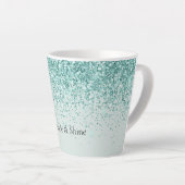 Mint Glitter Sparkle Latte Mok (Rechterhoek)