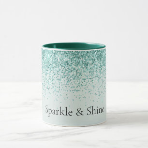 Mint Glitter Sparkle Mok