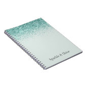 Mint Glitter Sparkle Notitieboek (Rechterzijde)