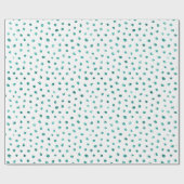 Mint Glitter Stippen Verjaardag Cadeaupapier (Vlak)