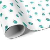 Mint Glitter Stippen Verjaardag Cadeaupapier (Rol Hoek)