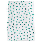 Mint Glitter Stippen Verjaardag Medium Cadeauzakje (Achterkant)
