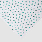 Mint Glitter Stippen Verjaardag Tissuepapier (Detail)