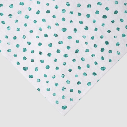 Mint Glitter Stippen Verjaardag Tissuepapier (Detail)