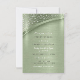 Mint Glitter Vrijgezellenfeest Verjaardag Sweet 16 Kaart