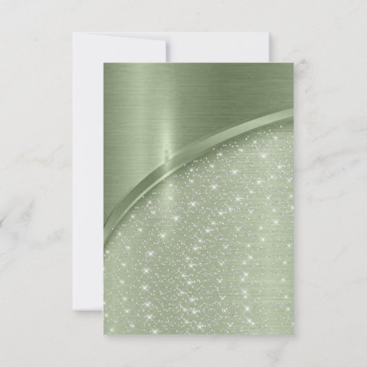 Mint Glitter Vrijgezellenfeest Verjaardag Sweet 16 Kaart (Achterkant)