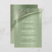 Mint Glitter Vrijgezellenfeest Verjaardag Sweet 16 Kaart (Voorkant / Achterkant)