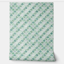 Mint Glitter Zeemeermin Behang
