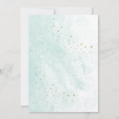 Mint Glitter Zeemeerminstaart onder het zee Uitnod Kaart (Achterkant)