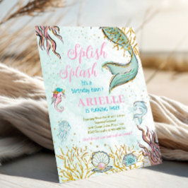 Mint glittersparelstaart onder de zee  kaart