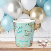 Mint glittersparelstaart onder de zee