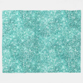 Mint Glitz Glitter Fleece Deken (Voorkant (Horizontaal))