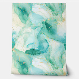 Mint Gold Abstracte zeemeermin Behang