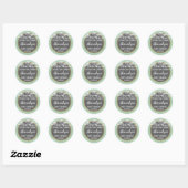 Mint Gold-Bedankt voor de komst van Baby shower-ve Ronde Sticker (Vel)