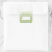 Mint Gold Boutique Prijskaartje Vierkante Sticker (Tas)