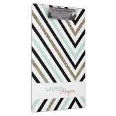 Mint Gold Chevron ⎥ gepersonaliseerd klembord (Rechts)