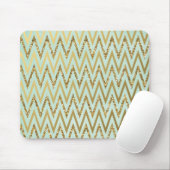 Mint & Gold Chevron Mousepad Muismat (Met muis)